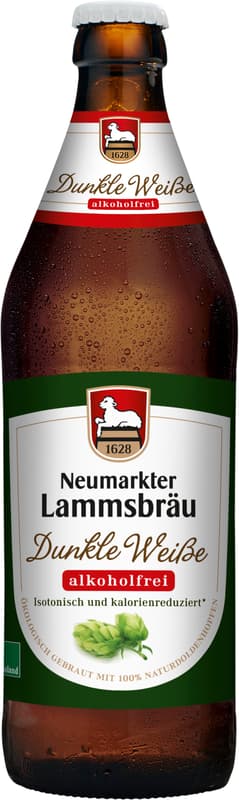 Lammsbräu BIO Dunkle Weisse non-alcoholic crate 10x0,5 l (MOREWEG)