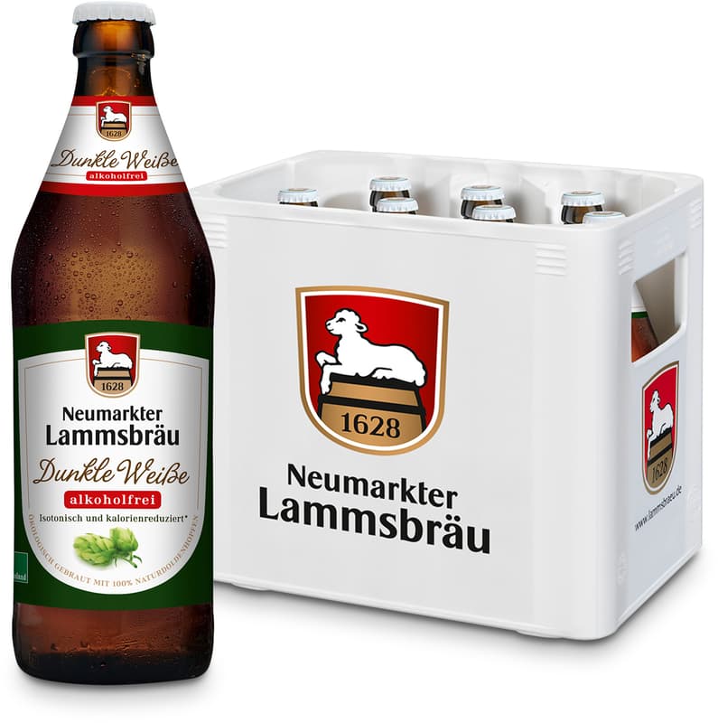 Lammsbräu BIO Dunkle Weisse non-alcoholic crate 10x0,5 l (MOREWEG)
