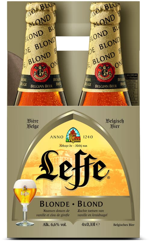 Leffe Blonde 4x0,33 l (MEHRWEG)