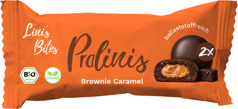 Lini's Bites BIO Brownie Caramel Pralinis glutenfrei