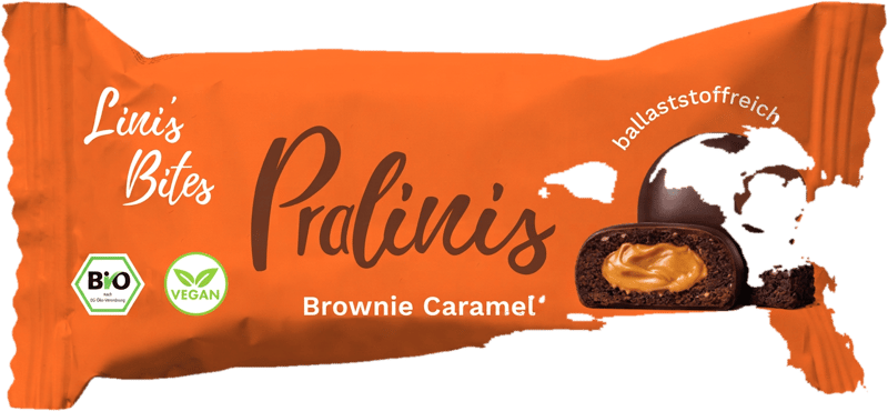 Lini's Bites BIO Brownie Caramel Pralinis glutenfrei