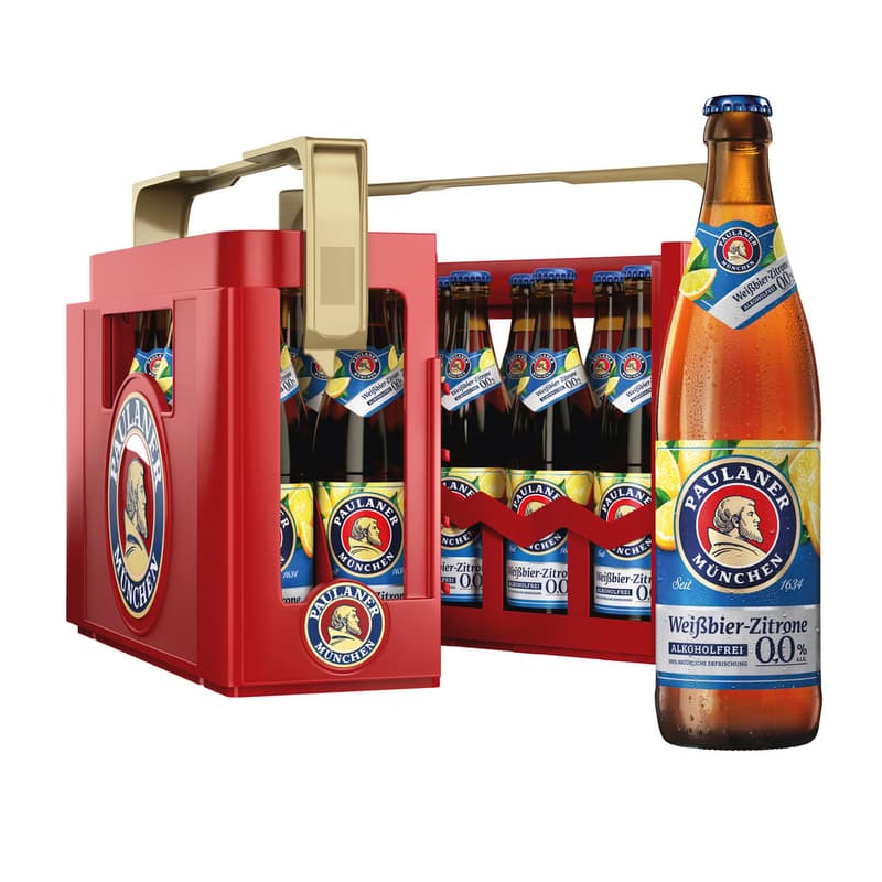 Paulaner Weißbier-Lemon 0.0% Alcohol-Free Box 20 x 0.5 l (REFILLABLE)