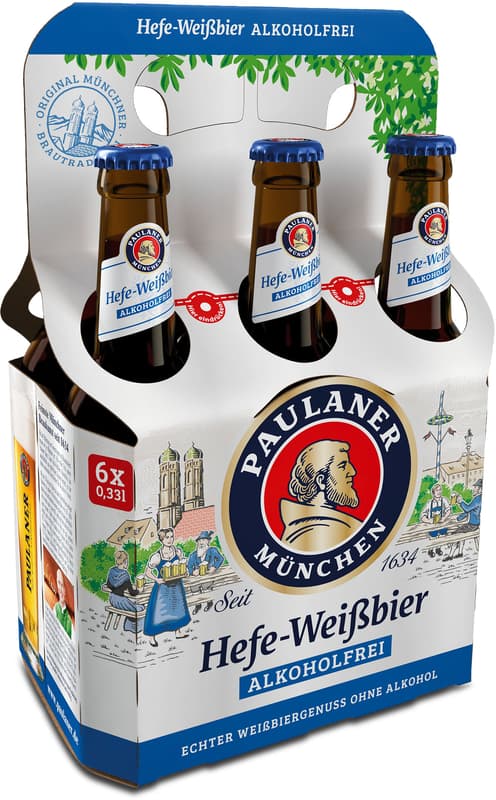 Paulaner Hefe-Weißbier Non-alcoholic 6x0,33 l (SEVERAL)