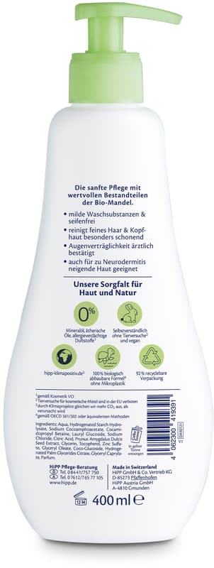 HiPP Babysanft Skin and Hair Wash Gel From the 1st day of life
