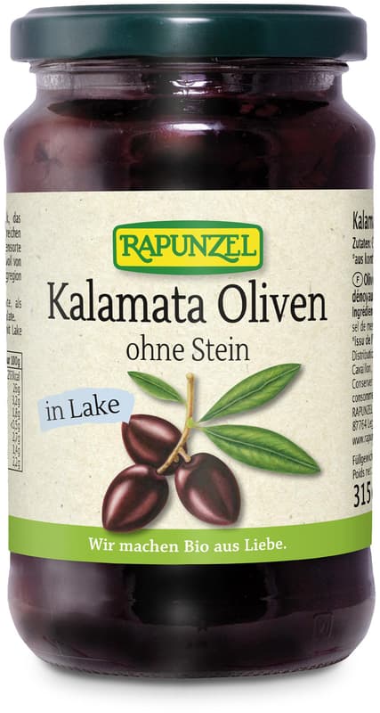 Rapunzel BIO Olives Kalamata violet, without stone in brine