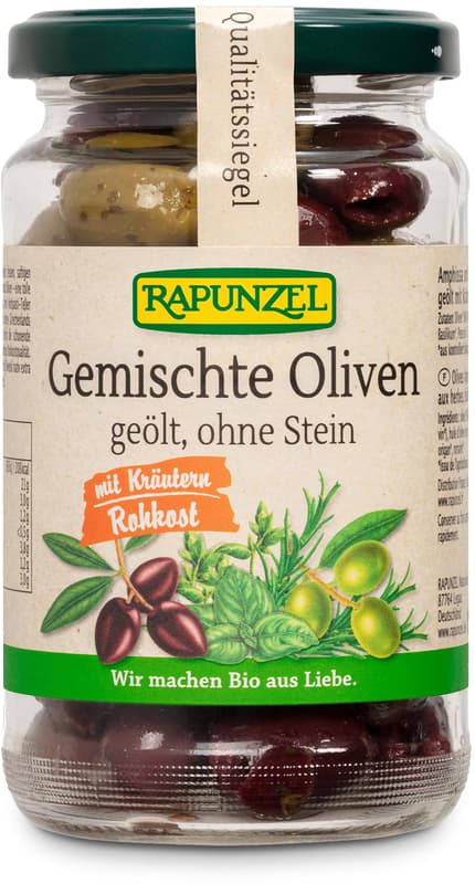Rapunzel BIO Olives mixed with herbs, oiled without stone