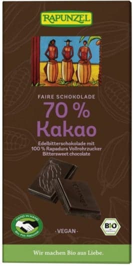 Rapunzel BIO Dark Chocolate 70% Cocoa with Rapadura