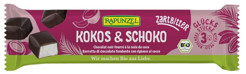 Rapunzel BIO coconut bites dark chocolate