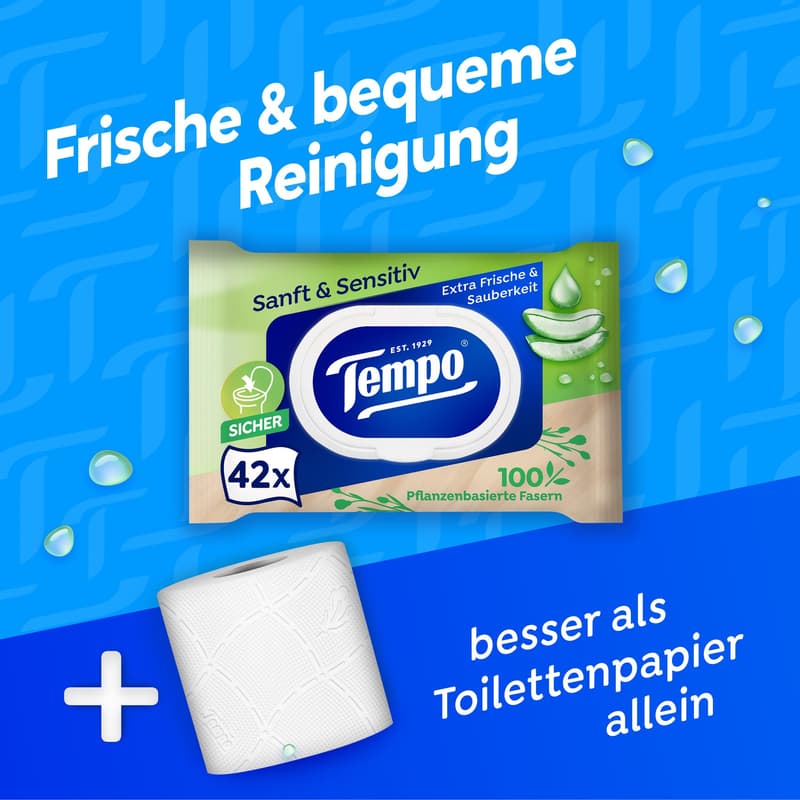 Tempo Sanft & Sensitiv Toilettentücher