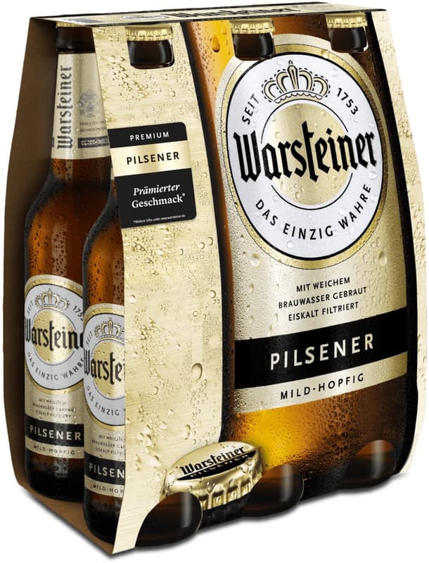 Warsteiner Premium Pilsener 6x0,33 l (MEHRWEG)