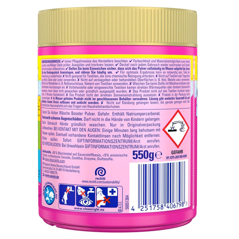 Vanish Gold Oxi Action Pulver Pink