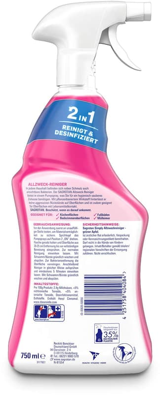 Sagrotan Allzweck- Reiniger 2in1