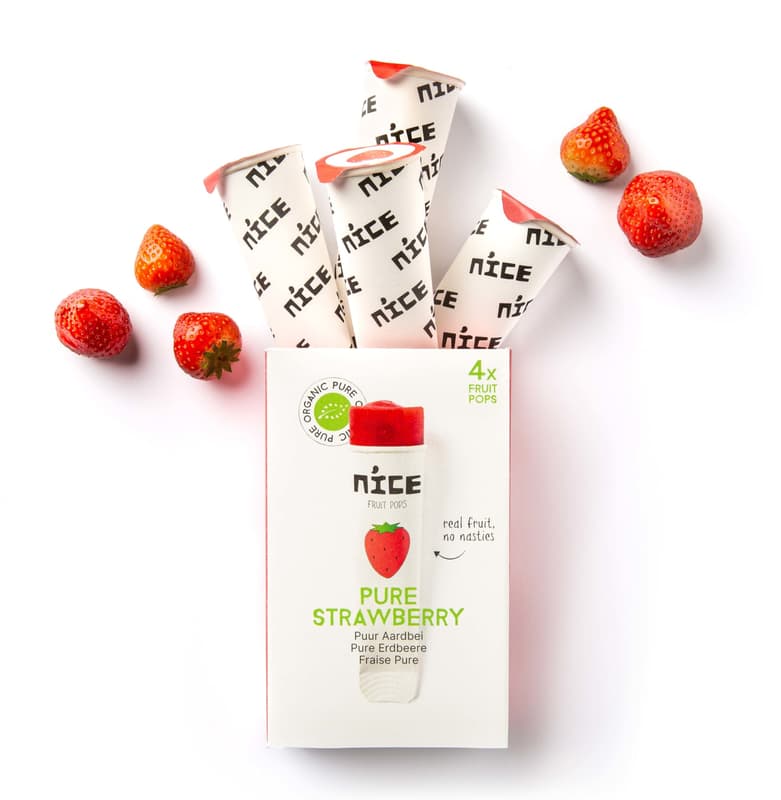 Nice BIO Fruit Pops Pure Erdbeere 4 x 60 ml Quetschtüte