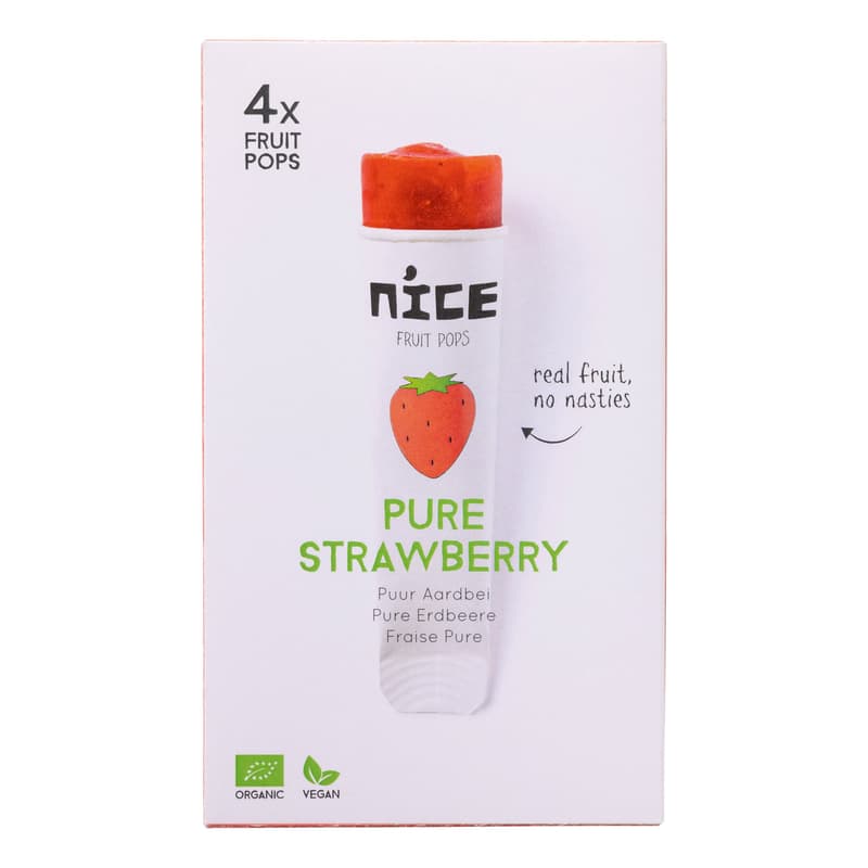 Nice BIO Fruit Pops Pure Erdbeere 4 x 60 ml Quetschtüte