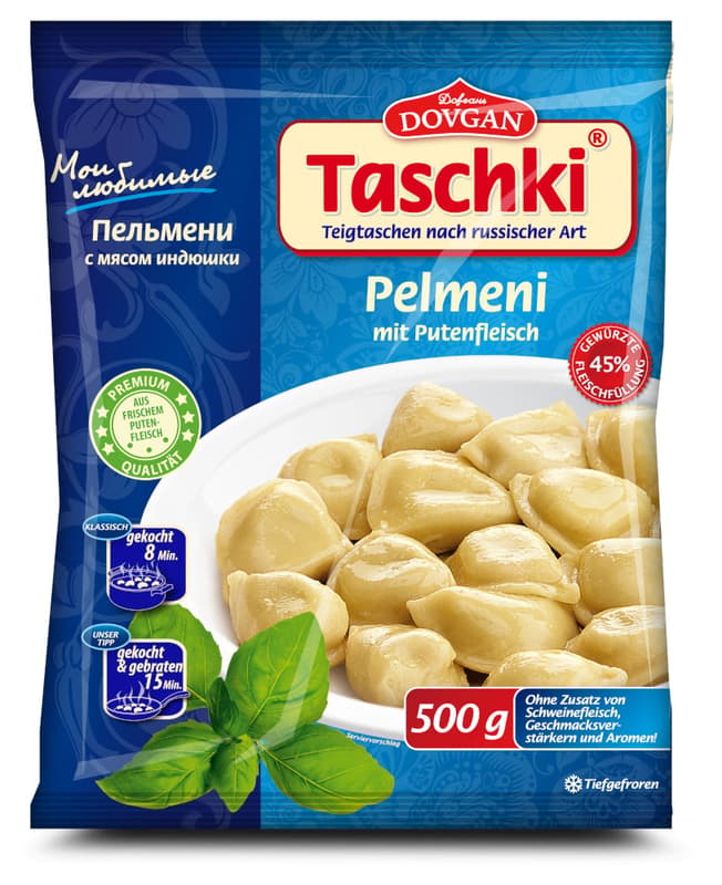 Dovgan Pelmeni mit Putenfleisch