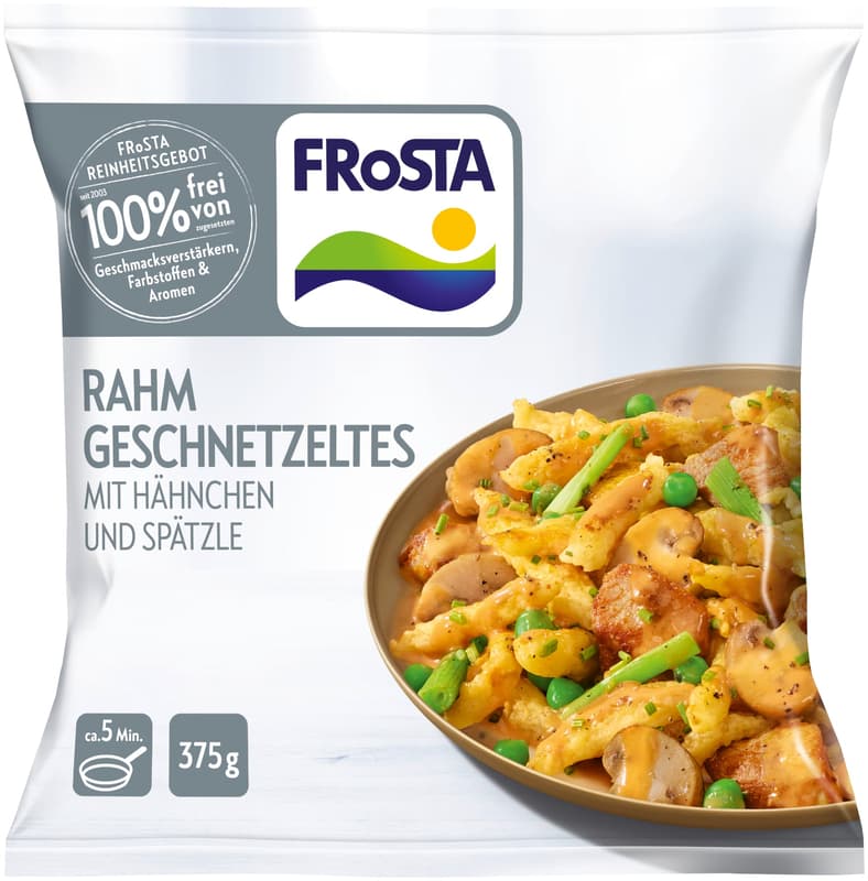 Frosta Rahmgeschnetzeltes mit Spätzle