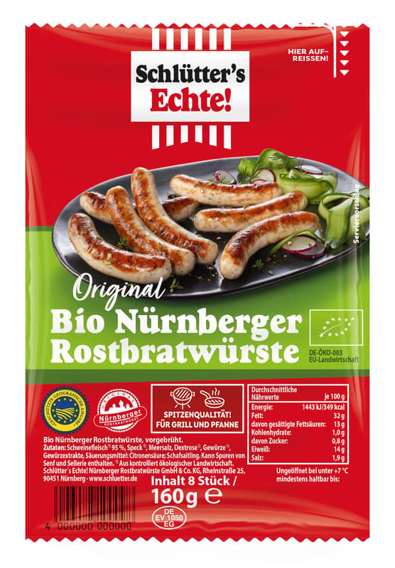 Ponnath BIO Original Nuremberg Grilled Sausages
