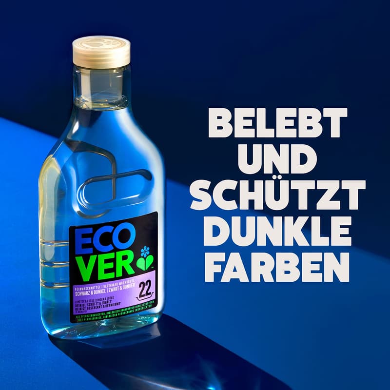 Ecover Feinwaschmittel Schwarz & Dunkel Limette & Lotus