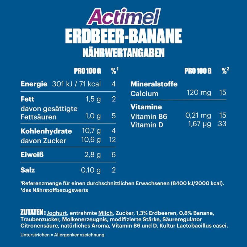 Danone Actimel Kids Strawberry/Banana