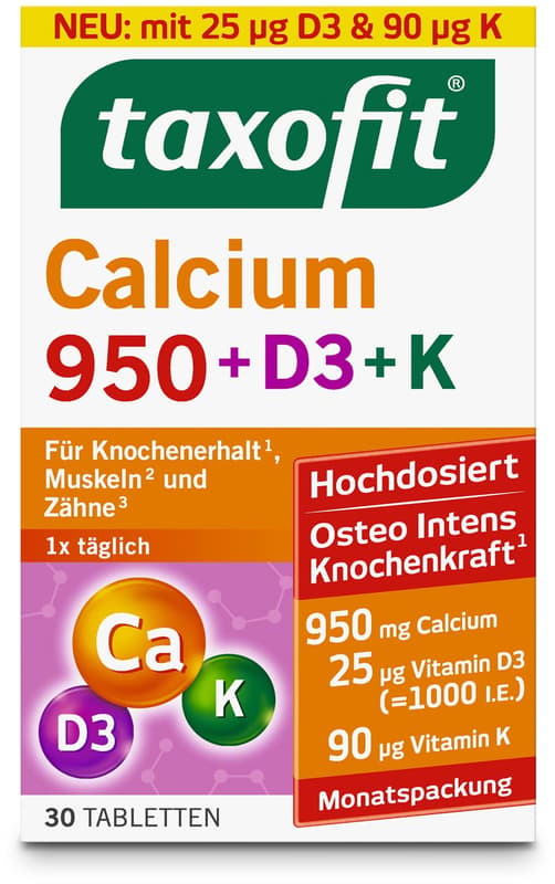 Taxofit Calcium 950+D3+K Tabletten