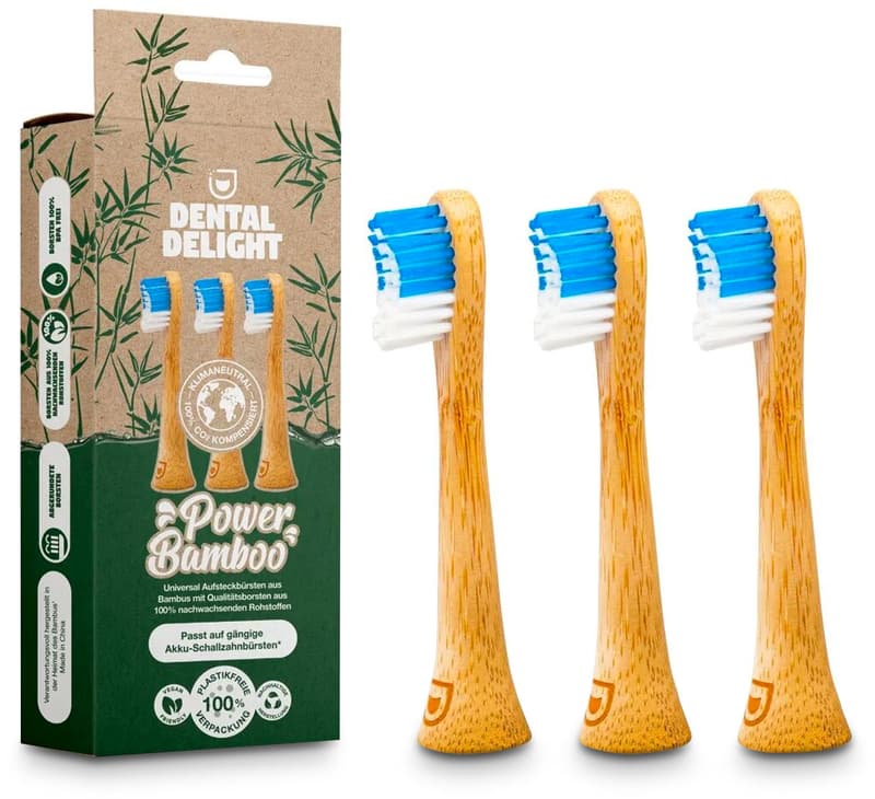 Dental Delight Aufsteckbürste Power Bamboo 3er