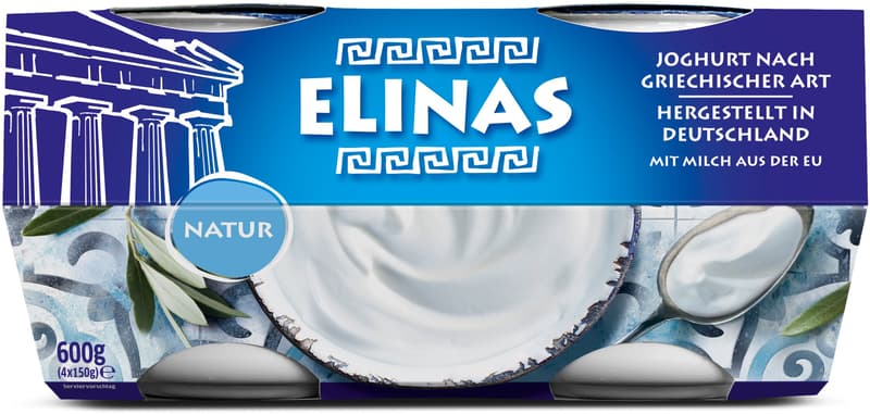 Elinas Greek yoghurt natural 4 pieces