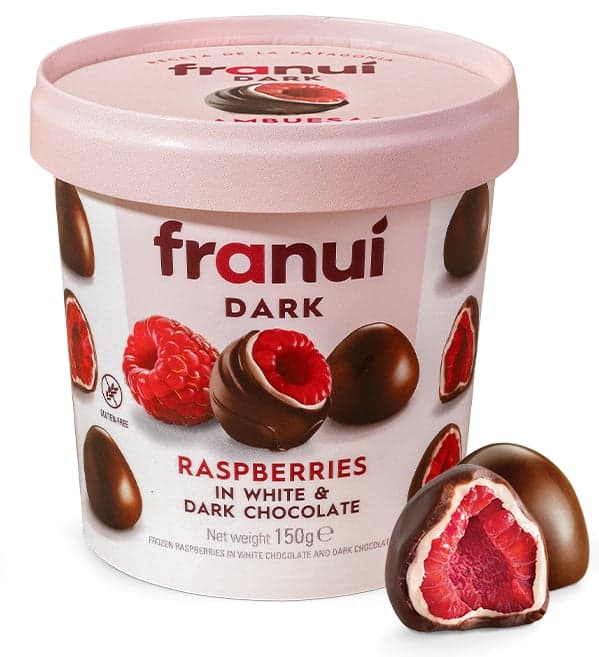 Franui Himbeer-Eiskonfekt Zartbitter
