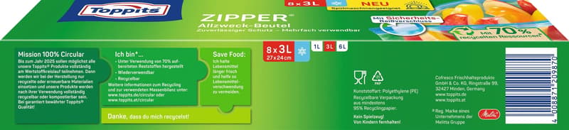 Toppits Zipper 3 L