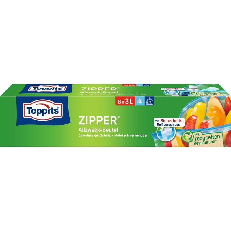 Toppits Zipper Allzweck Beutel 3 L