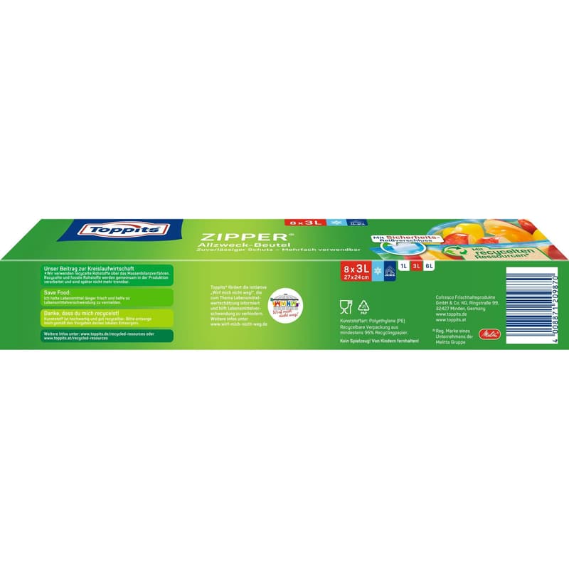 Toppits Zipper Allzweck Beutel 3 L