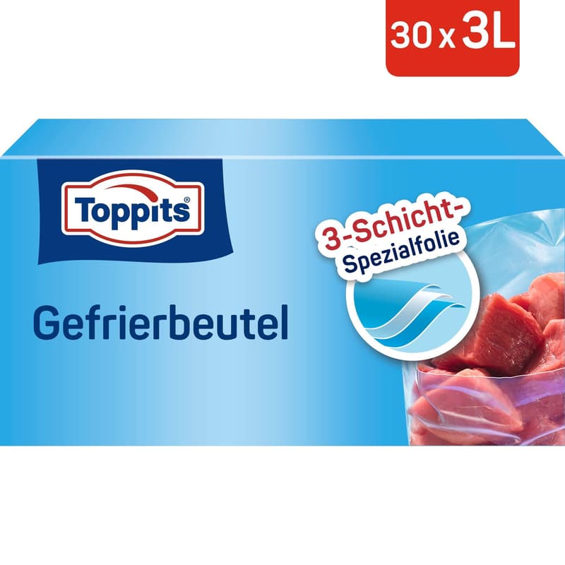 Toppits Gefrierbeutel 3 L/30 NP Standboden