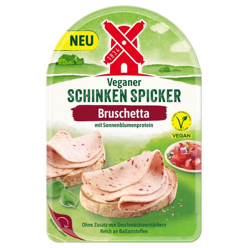 Rügenwalder Mühle Schinken Spicker Bruschetta VEGAN