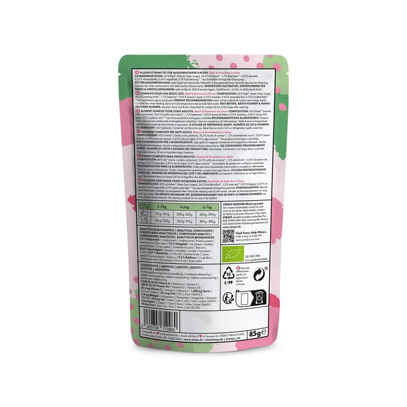 STRAYZ Cat Wet Food Beef & Beetroot in Gravy