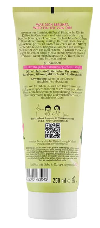 Jean&Len Cream-Oil Shower Pistachio/Vanilla