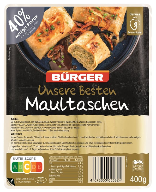 Bürger Maultaschen Unsere Besten