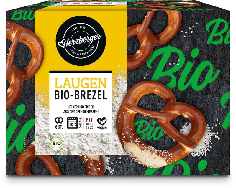 Herzberger organic pretzel 6s frozen