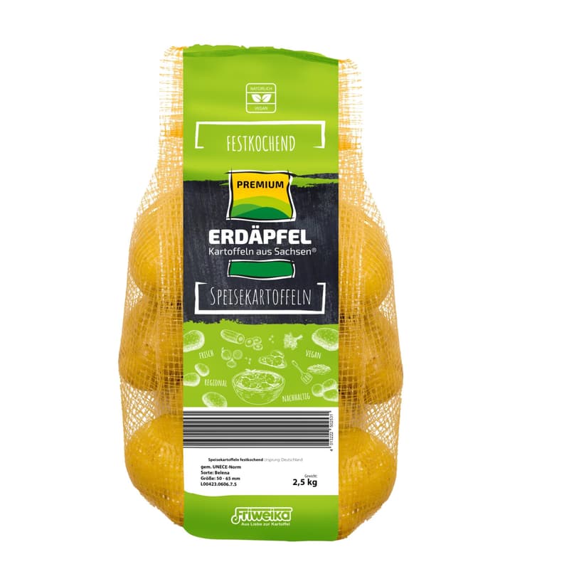 Potatoes waxy, in net