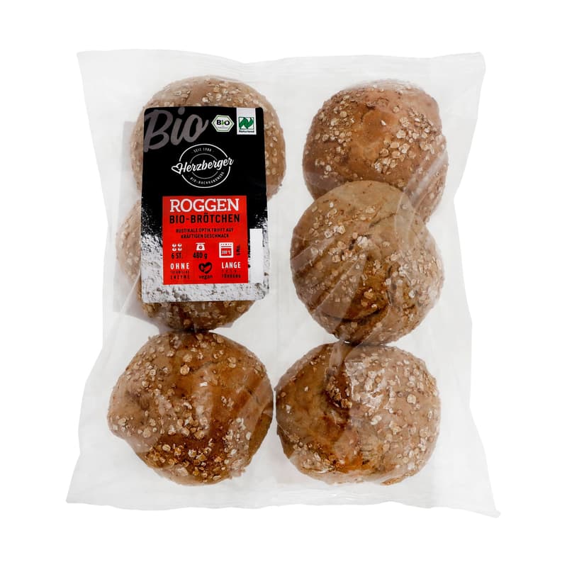 Herzberger Organic Naturland Rye Roll 4bag