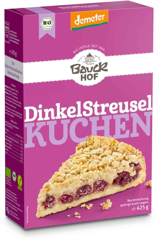 Bauckhof demeter Streuselkuchen Dinkel