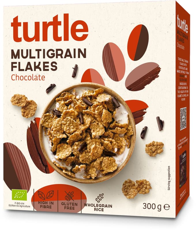 Turtle Organic Multigrain Flakes with Dark Chocolate