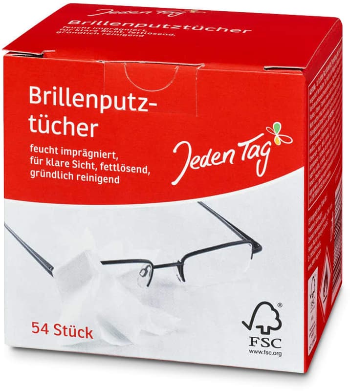 Jeden Tag Brillen-Reinigungstücher 54 stk.