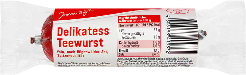 Every day Delikatess Teewurst fine