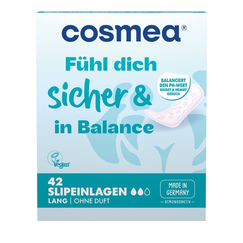 Cosmea® Slipeinlagen, Lang mit pH-Wert-Balance, 42 Stück