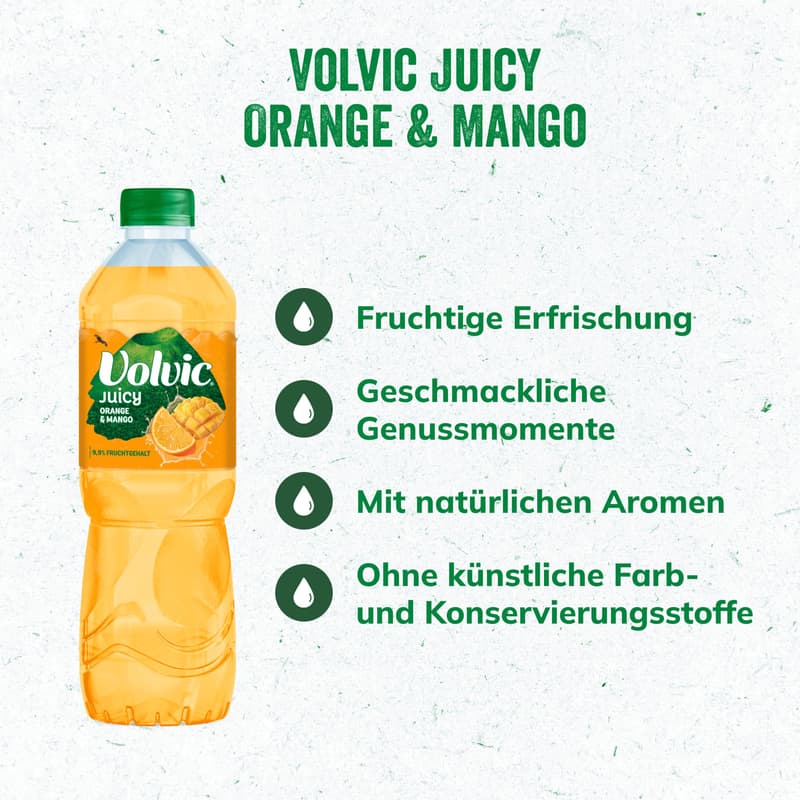 Volvic Juicy Orange-Mango 6x1,0 l PET (EINWEG)