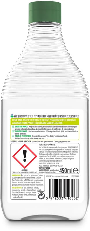 Ecover Geschirrspülmittel Zitrone & Aloe Vera