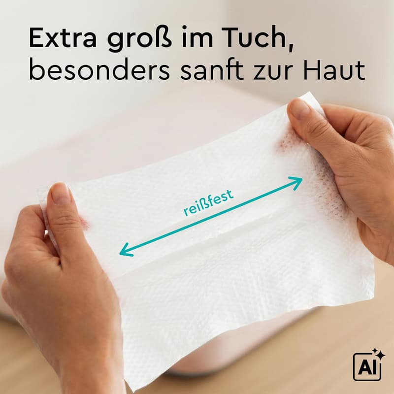 LILLYDOO Feuchte Waschtücher, 50 Stück
