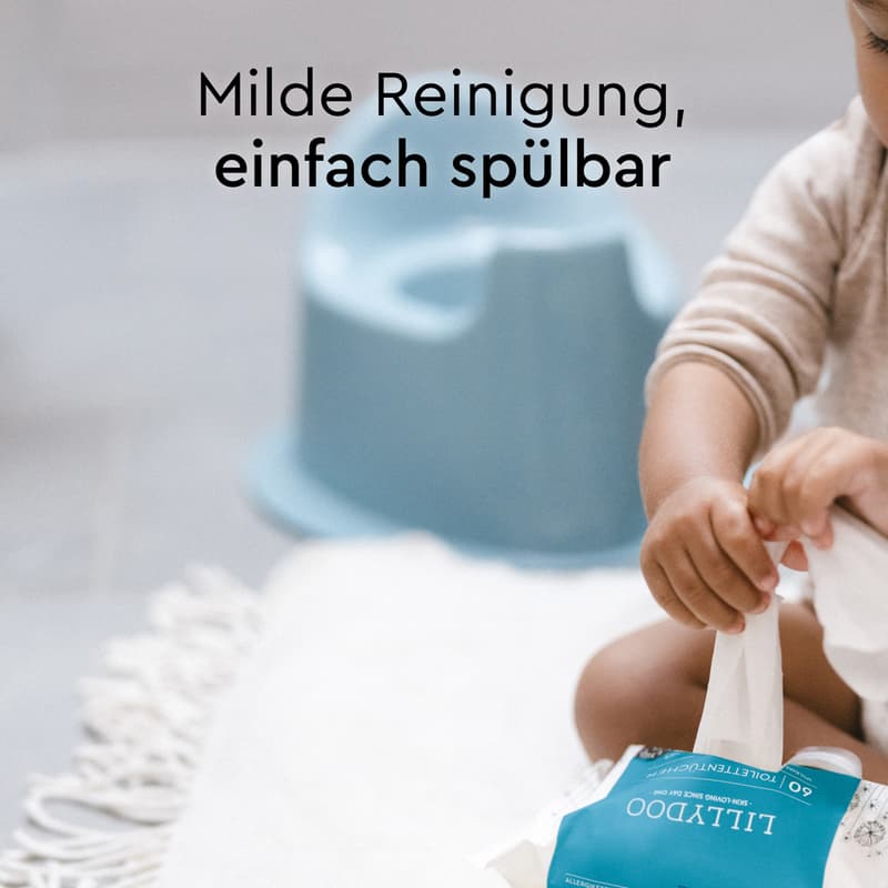 LILLYDOO Feuchte Toilettentücher, 60 Stück