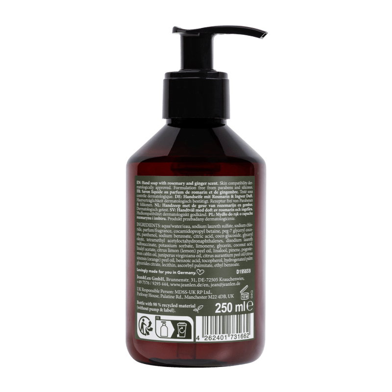 Jean&Len Hand Soap Rosemary/Ginger