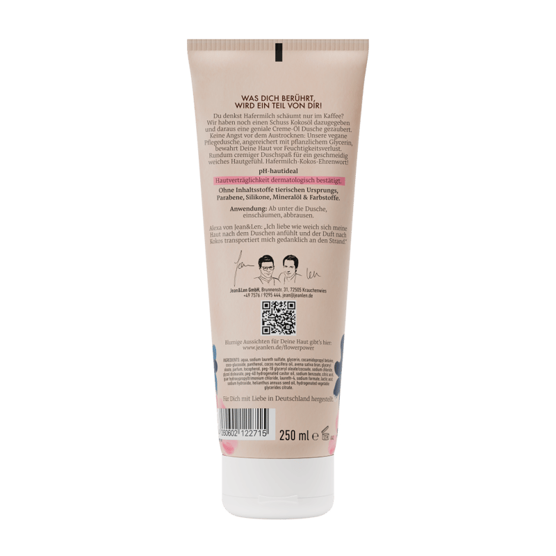 Jean&Len Reichhaltige Creme-Öl Dusche Bio-Hafermilch/Kokosöl