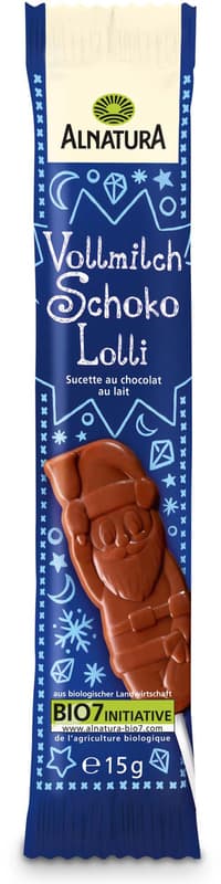 Alnatura chocolate milk lollipop